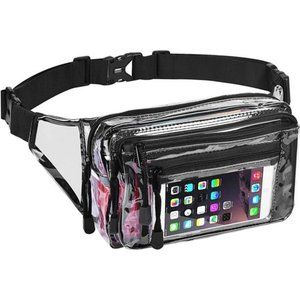 Clear Fanny Pack, Multi-pocket See through Plastic Waist Bag